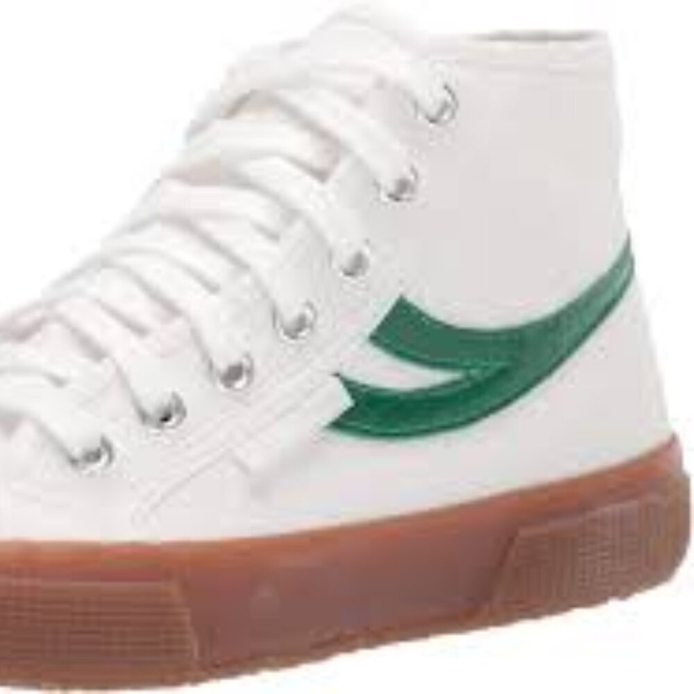 NWT Superga Women's 2295-Swallow Tail Sneaker in Green/White - Size 8